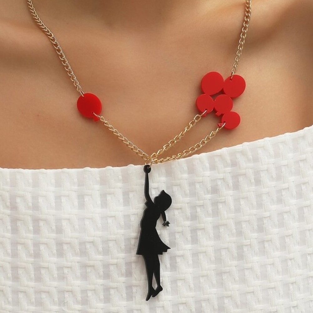 🎉 New Banksy Balloon Girl Necklace